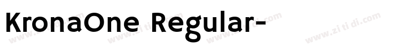 KronaOne Regular◆字体转换